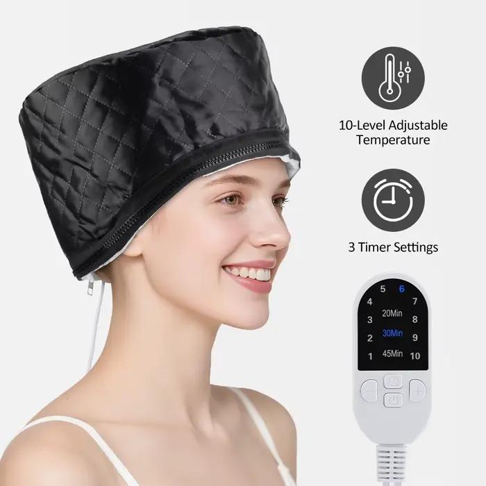 Bonnet de vapeur électrique pour cheveux