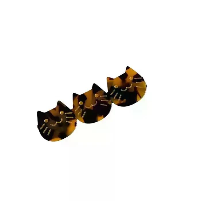 Pince à cheveux plate élégante motif chat de dessin animé