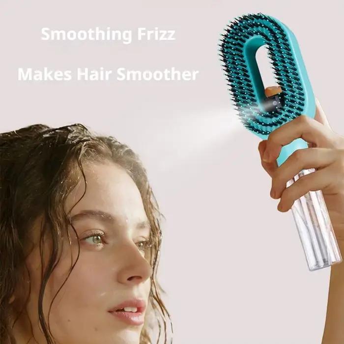 Peigne pulvérisateur rechargeable anti-statique démêlant