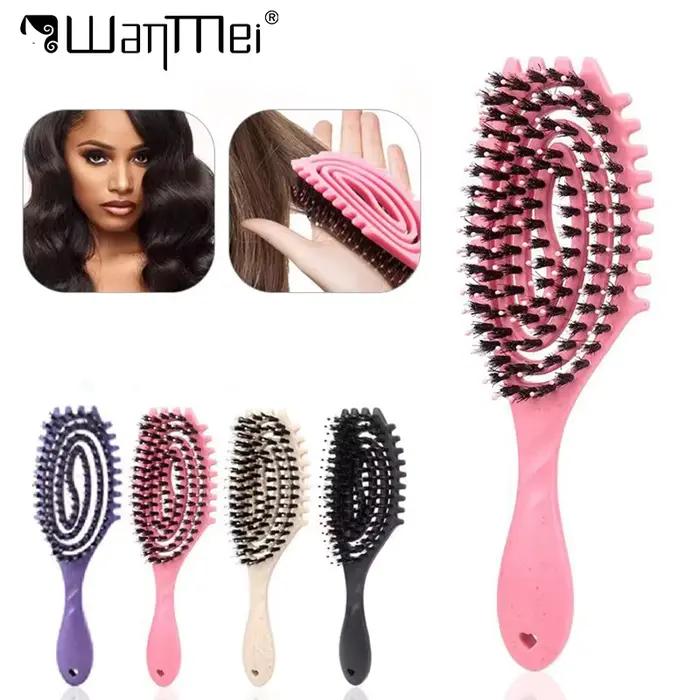 Brosse à cheveux démêlante en poils de sanglier