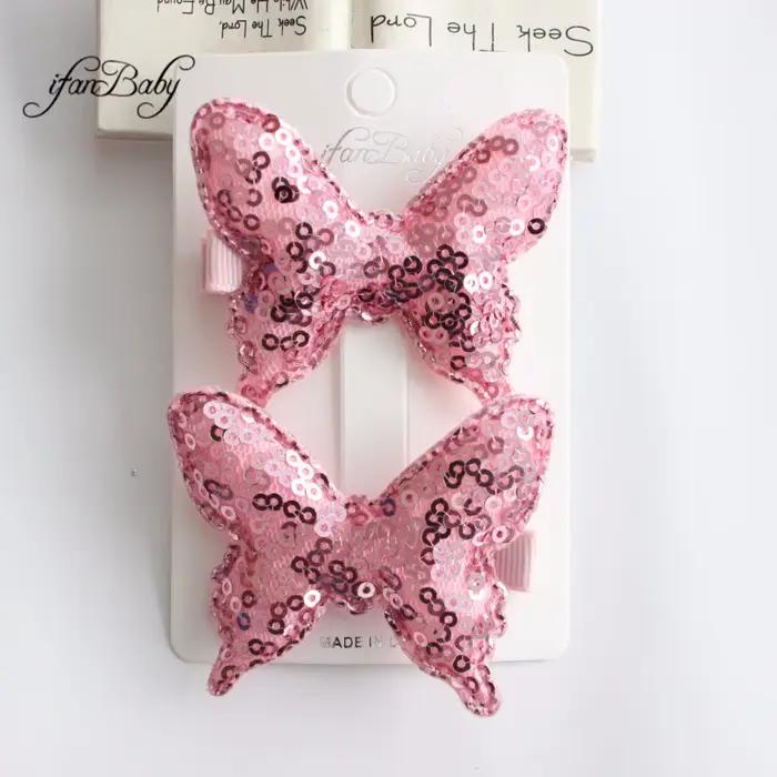 Pince à cheveux fleur papillon pour enfants