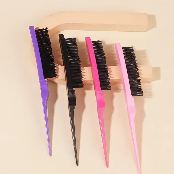 Brosse pour taquiner les cheveux, brosse pour peigner le dos, queue de Rat, outil de coiffure pour le peignage du dos, spécial pour perruques de vrais cheveux