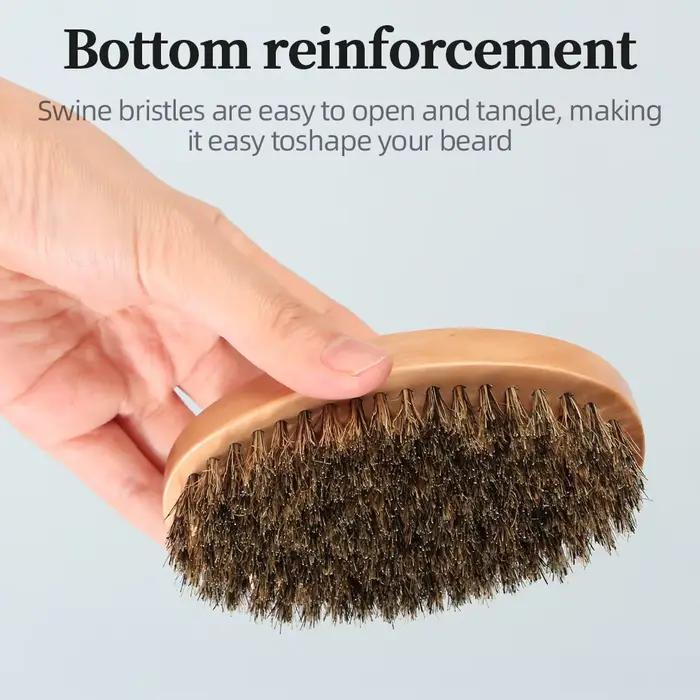 Brosse à cheveux en poils de sanglier pour homme