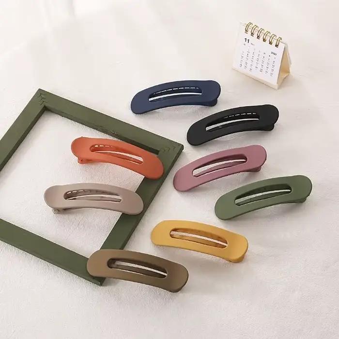 D0UB Flat Hair Barrettes Grosted Couleur Side frange Clip