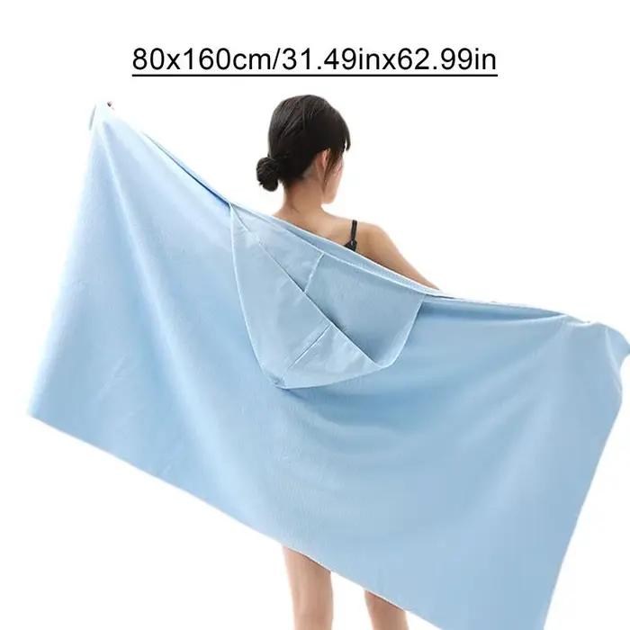 Serviette à capuche en microcarence portable pour adultes