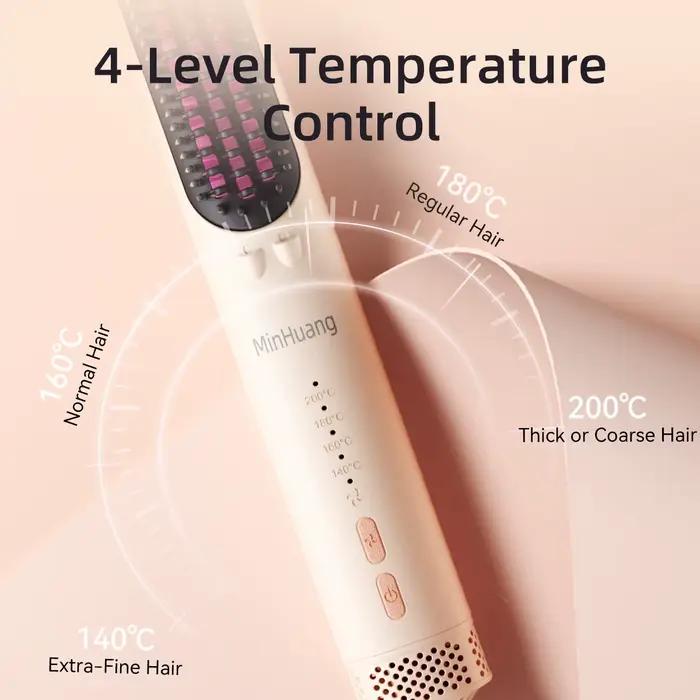 Brosse lissante chauffante électrique multifonction pour cheveux bouclés et raides