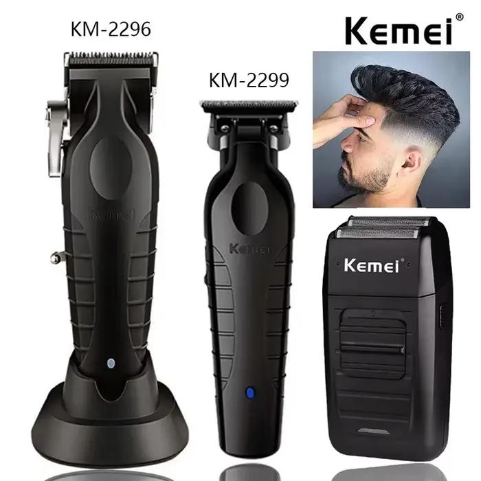 Kemei KM-2296 KM-2299 KM-1102 Kit de tondeuse à cheveux professionnelle rasoir électrique Machine de coupe