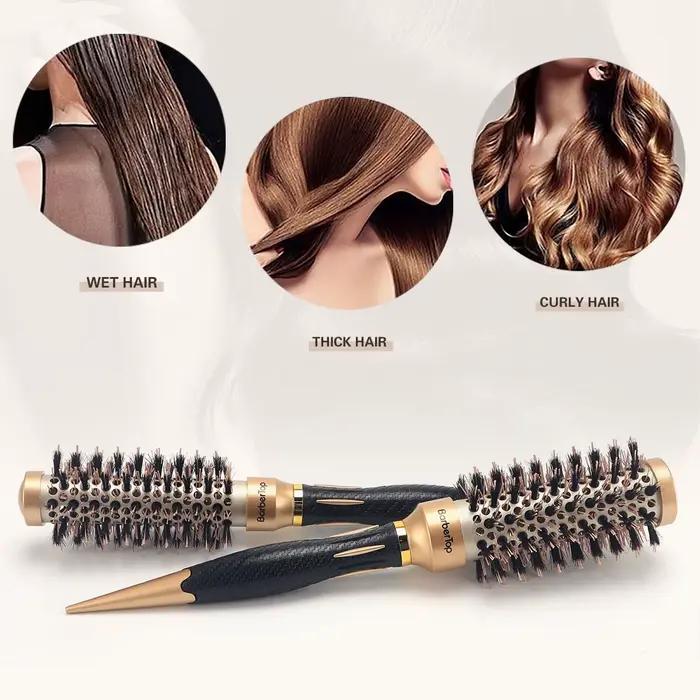 Brosse à cheveux ronde en sergé
