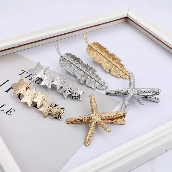 EASYA nouvelle mode plein cristal étoile de mer épingle à cheveux Barrettes accessoires grandes strass pinces