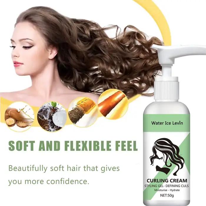 Crème à friser Water Ice Levin : votre réponse pour cheveux secs et vraiment. Transformez le frisottis en boucles