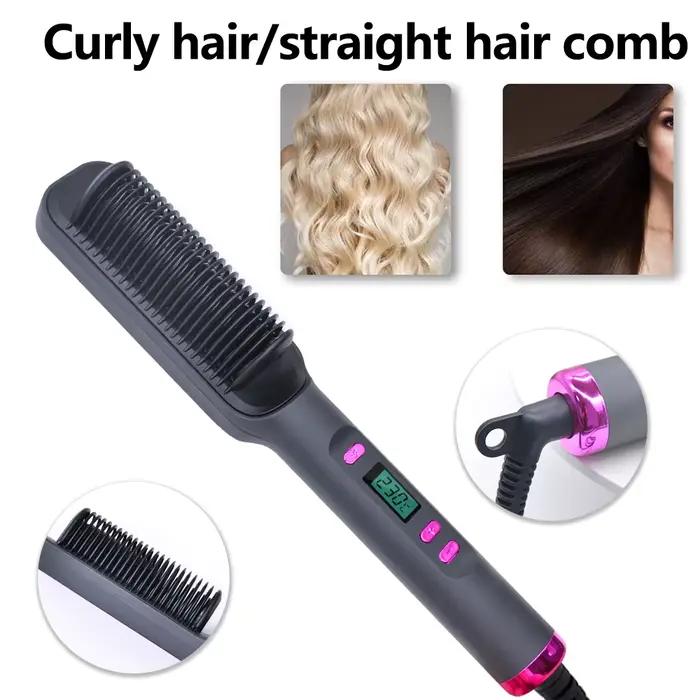 Lisseur de cheveux brosse chauffage peigne chaud