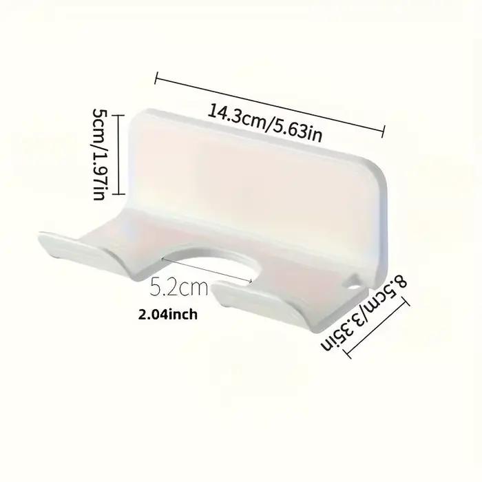 Support mural pour sèche-cheveux de salle de bain, sans perçage, adhésif puissant, en plastique durable, pour accessoires, 1/2 pièces