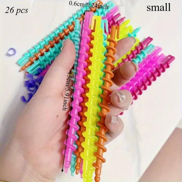 Fer à friser en spirale de couleurs mélangées 26 pièces-fer