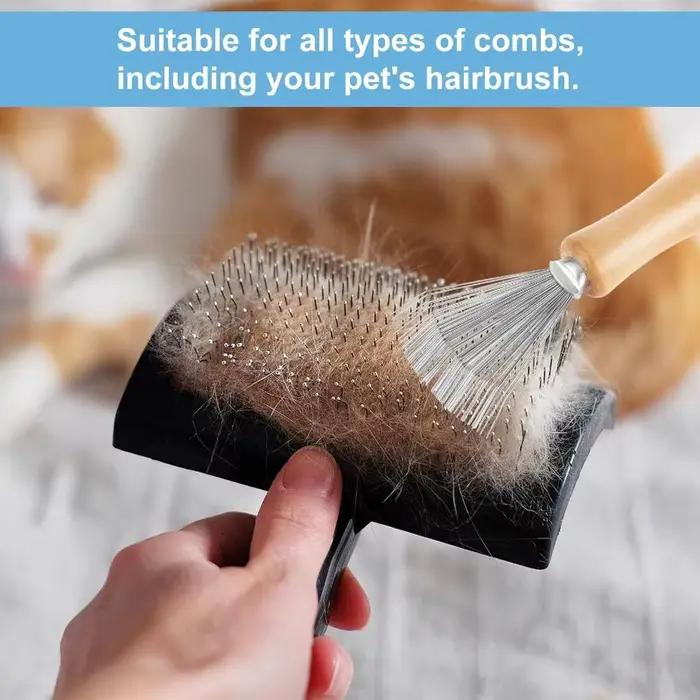 Brosse à cheveux en bambou avec kit de nettoyage