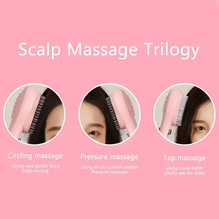 Peigne rétractable magique - Brosse antistatique massante et démêlante pour le cuir chevelu